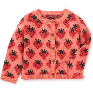 Tea Collection Baby Iconic Cardigan, Friendly Fresas, 6-9M